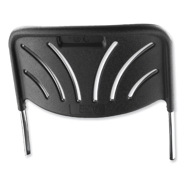 Backrest For 6600 Series Elephant Z-Stools, 16.25 X 4.5 X 19, Plastic/Steel, Black